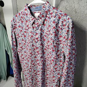 Cactus Man Men's Button Up Shirt Flower Design Size XL